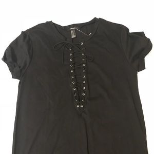 NWT Forever21 Lace up Tee